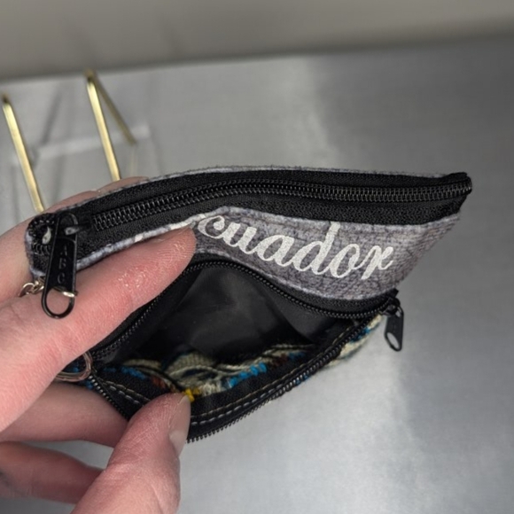 Handcrafted wallet coin purse knit quilted from Ecuador - unique gift! NWOT - Picture 3 of 5